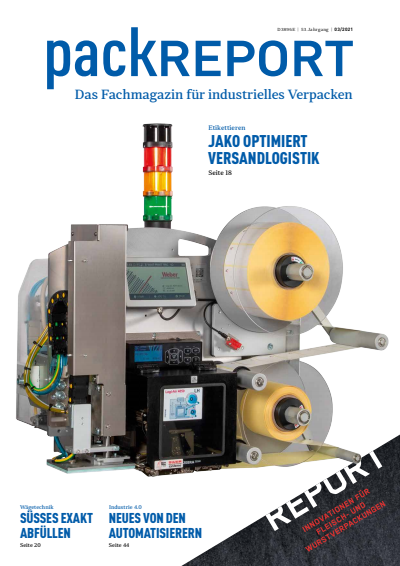 Cover der Ausgabe: packREPORT Jahrgang 53 (2021), Heft 3