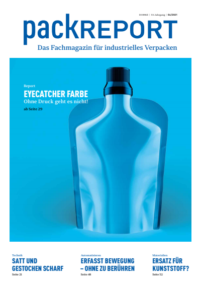 Cover der Ausgabe: packREPORT Jahrgang 53 (2021), Heft 4