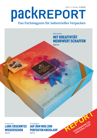 Cover der Ausgabe: packREPORT Jahrgang 53 (2021), Heft 7-8