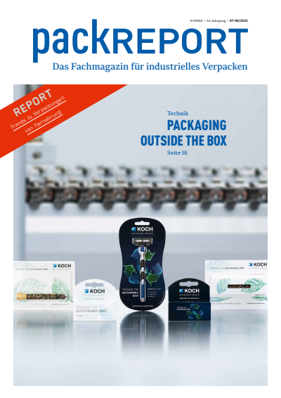 Cover der Ausgabe: packREPORT Jahrgang 54 (2022), Heft 7-8