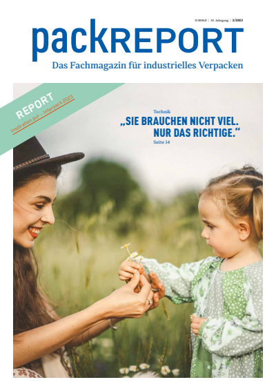 Cover der Ausgabe: packREPORT Jahrgang 55 (2023), Heft 3