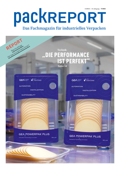 Cover der Ausgabe: packREPORT Jahrgang 55 (2023), Heft 7