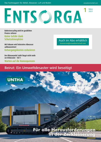 Cover der Ausgabe: ENTSORGA-Magazin Jahrgang 40 (2021), Heft 1