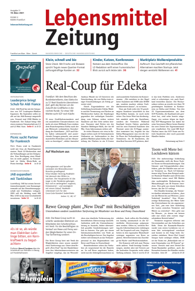 Cover der Ausgabe: Lebensmittel Zeitung Jahrgang 73 (2021), Heft 11