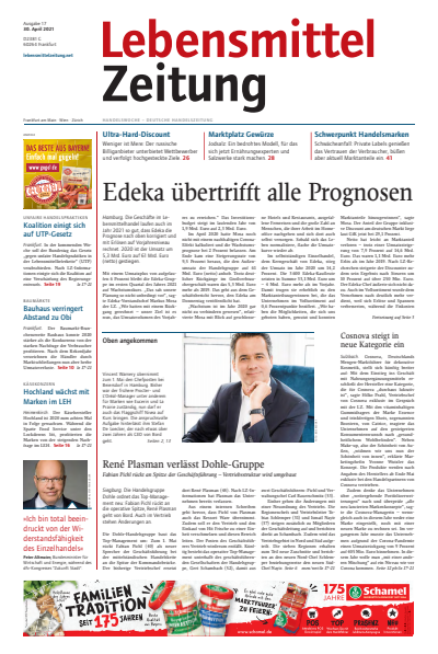 Cover der Ausgabe: Lebensmittel Zeitung Jahrgang 73 (2021), Heft 17