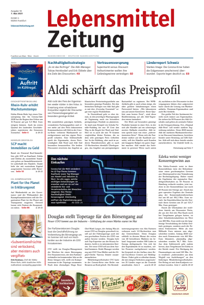 Cover der Ausgabe: Lebensmittel Zeitung Jahrgang 73 (2021), Heft 18