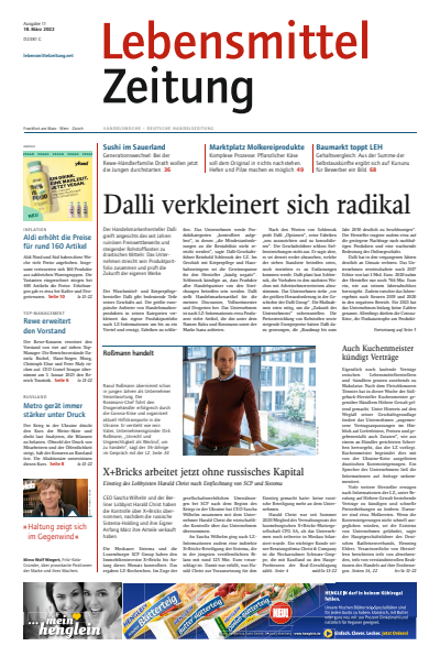 Cover der Ausgabe: Lebensmittel Zeitung Jahrgang 74 (2022), Heft 11