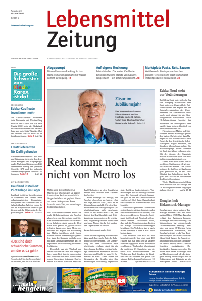 Cover der Ausgabe: Lebensmittel Zeitung Jahrgang 74 (2022), Heft 23