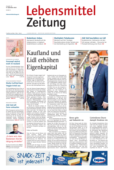 Cover der Ausgabe: Lebensmittel Zeitung Jahrgang 74 (2022), Heft 36