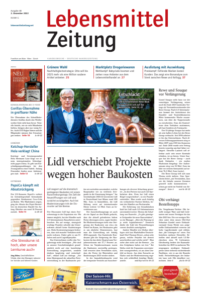 Cover der Ausgabe: Lebensmittel Zeitung Jahrgang 74 (2022), Heft 48