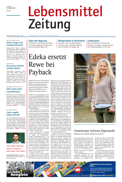 Cover der Ausgabe: Lebensmittel Zeitung Jahrgang 75 (2023), Heft 11