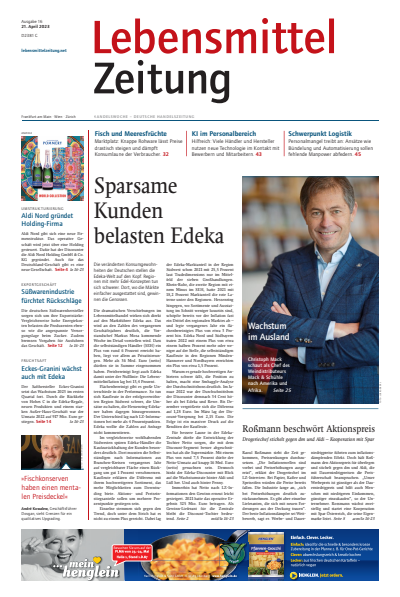 Cover der Ausgabe: Lebensmittel Zeitung Jahrgang 75 (2023), Heft 16