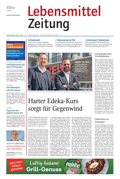 Cover der Ausgabe: Lebensmittel Zeitung Jahrgang 75 (2023), Heft 17