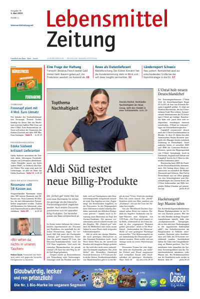 Cover der Ausgabe: Lebensmittel Zeitung Jahrgang 75 (2023), Heft 18