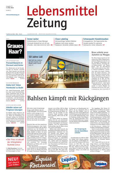 Cover der Ausgabe: Lebensmittel Zeitung Jahrgang 75 (2023), Heft 19