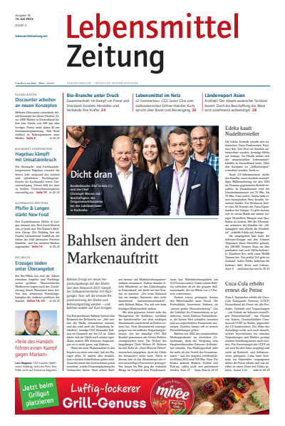 Cover der Ausgabe: Lebensmittel Zeitung Jahrgang 75 (2023), Heft 28