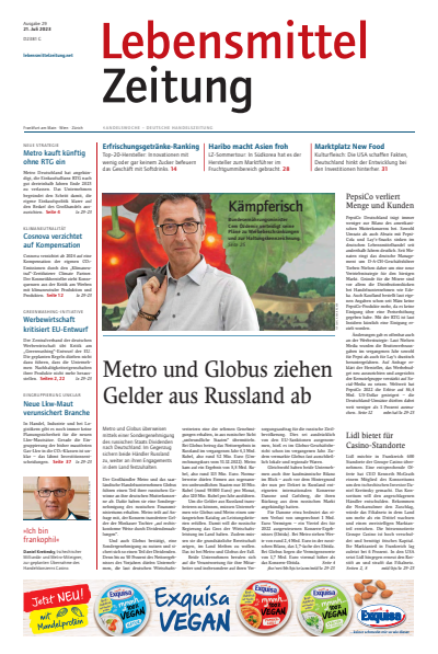 Cover der Ausgabe: Lebensmittel Zeitung Jahrgang 75 (2023), Heft 29