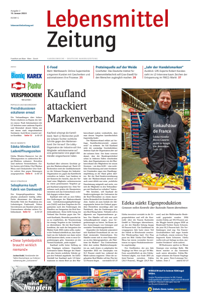 Cover der Ausgabe: Lebensmittel Zeitung Jahrgang 75 (2023), Heft 2