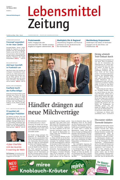Cover der Ausgabe: Lebensmittel Zeitung Jahrgang 75 (2023), Heft 6