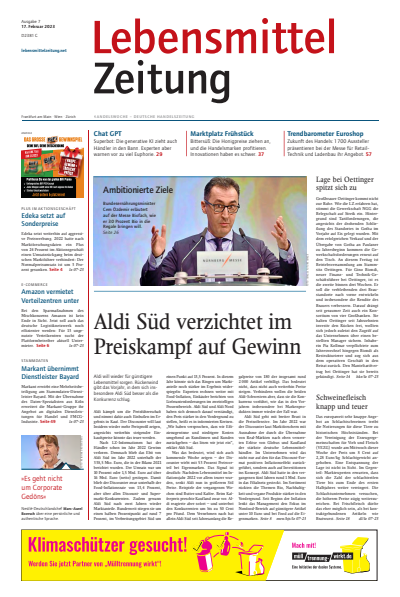Cover der Ausgabe: Lebensmittel Zeitung Jahrgang 75 (2023), Heft 7