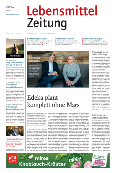 Cover der Ausgabe: Lebensmittel Zeitung Jahrgang 75 (2023), Heft 9