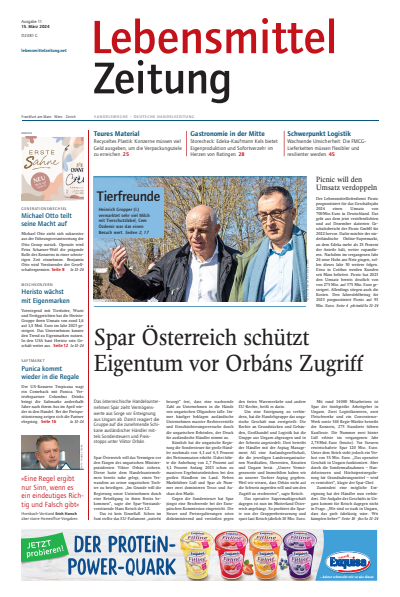 Cover der Ausgabe: Lebensmittel Zeitung Jahrgang 76 (2024), Heft 11