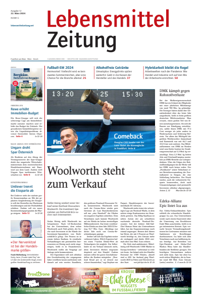 Cover der Ausgabe: Lebensmittel Zeitung Jahrgang 76 (2024), Heft 12