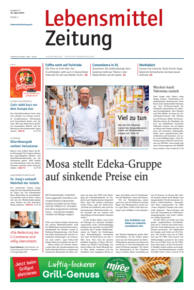 Cover der Ausgabe: Lebensmittel Zeitung Jahrgang 76 (2024), Heft 17