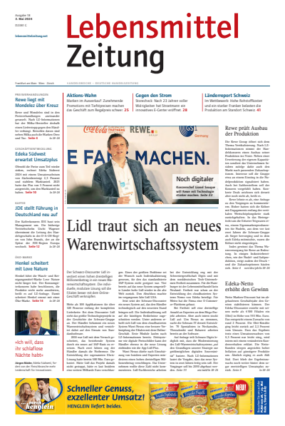 Cover der Ausgabe: Lebensmittel Zeitung Jahrgang 76 (2024), Heft 18