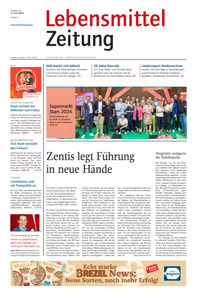Cover der Ausgabe: Lebensmittel Zeitung Jahrgang 76 (2024), Heft 25