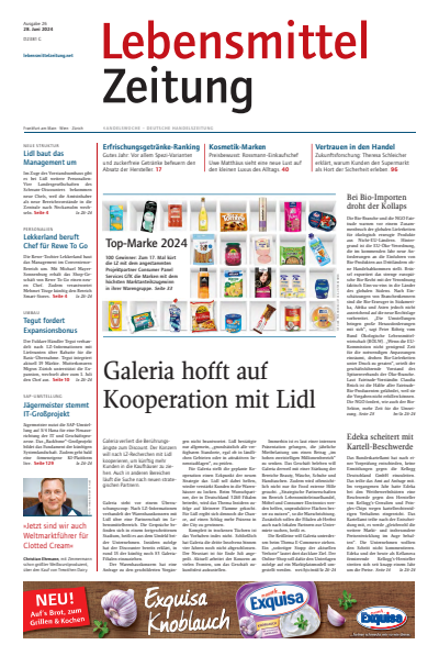 Cover der Ausgabe: Lebensmittel Zeitung Jahrgang 76 (2024), Heft 26