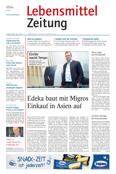 Cover der Ausgabe: Lebensmittel Zeitung Jahrgang 76 (2024), Heft 30