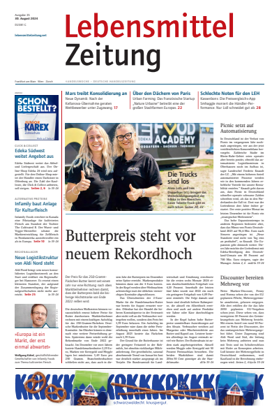 Cover der Ausgabe: Lebensmittel Zeitung Jahrgang 76 (2024), Heft 35