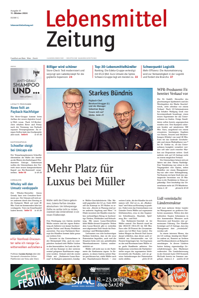 Cover der Ausgabe: Lebensmittel Zeitung Jahrgang 76 (2024), Heft 41