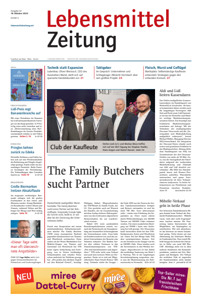 Cover der Ausgabe: Lebensmittel Zeitung Jahrgang 76 (2024), Heft 42