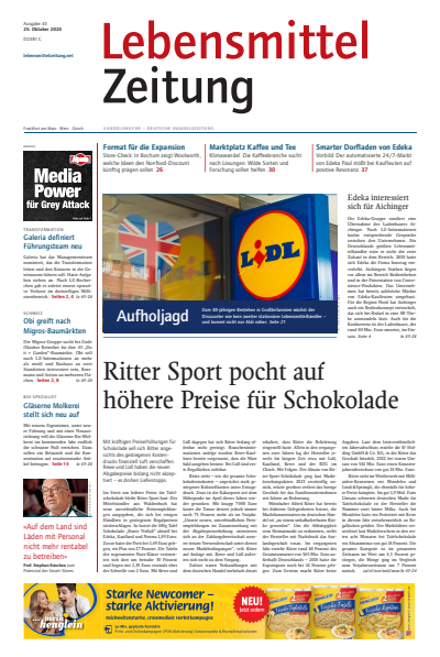 Cover der Ausgabe: Lebensmittel Zeitung Jahrgang 76 (2024), Heft 43