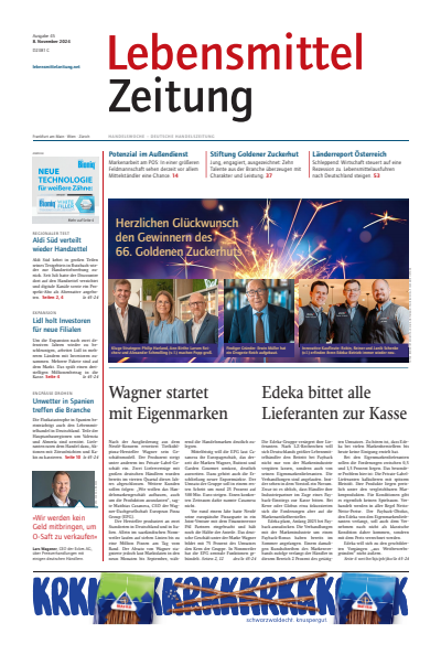 Cover der Ausgabe: Lebensmittel Zeitung Jahrgang 76 (2024), Heft 45