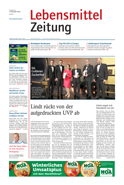 Cover der Ausgabe: Lebensmittel Zeitung Jahrgang 76 (2024), Heft 46