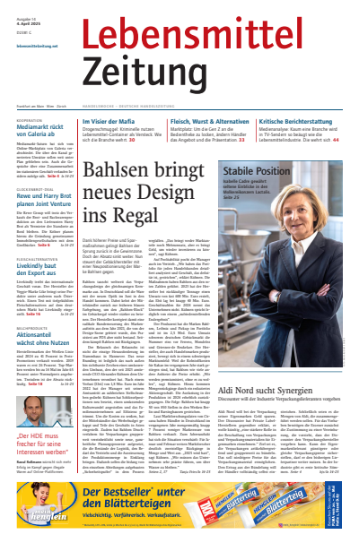 Cover der Ausgabe: Lebensmittel Zeitung Jahrgang 77 (2025), Heft 14