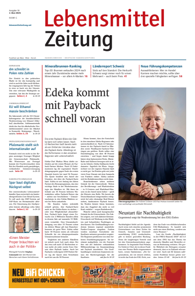 Cover der Ausgabe: Lebensmittel Zeitung Jahrgang 77 (2025), Heft 18