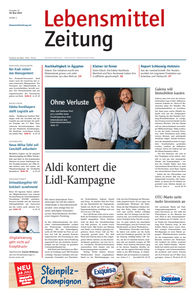 Cover der Ausgabe: Lebensmittel Zeitung Jahrgang 77 (2025), Heft 22