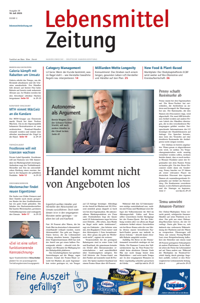 Cover der Ausgabe: Lebensmittel Zeitung Jahrgang 77 (2025), Heft 29