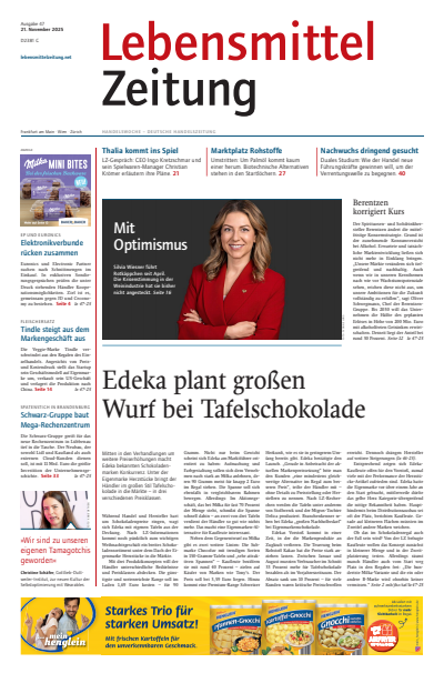 Cover der Ausgabe: Lebensmittel Zeitung Jahrgang 77 (2025), Heft 47