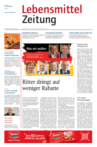 Cover der Ausgabe: Lebensmittel Zeitung Jahrgang 77 (2025), Heft 4