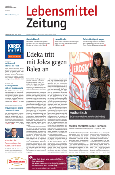 Cover der Ausgabe: Lebensmittel Zeitung Jahrgang 77 (2025), Heft 50