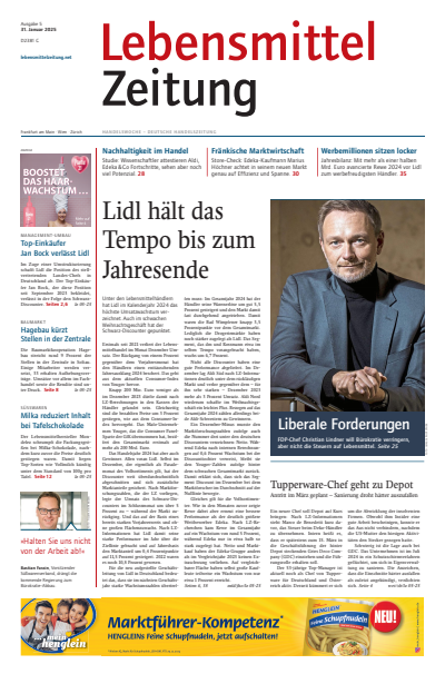 Cover der Ausgabe: Lebensmittel Zeitung Jahrgang 77 (2025), Heft 5