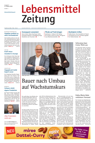 Cover der Ausgabe: Lebensmittel Zeitung Jahrgang 77 (2025), Heft 8