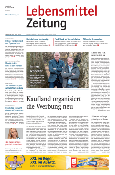 Cover der Ausgabe: Lebensmittel Zeitung Jahrgang 78 (2026), Heft 2