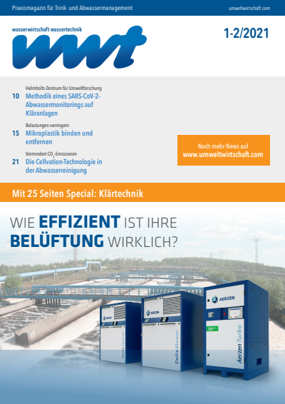Cover der Ausgabe: wwt Wasserwirtschaft Wassertechnik Jahrgang 70 (2021), Heft 1-2