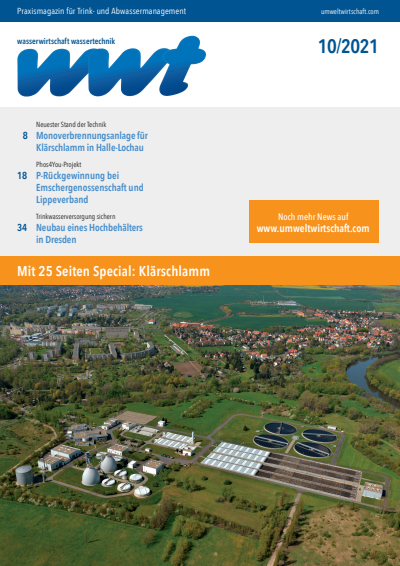 Cover der Ausgabe: wwt Wasserwirtschaft Wassertechnik Jahrgang 70 (2021), Heft 10